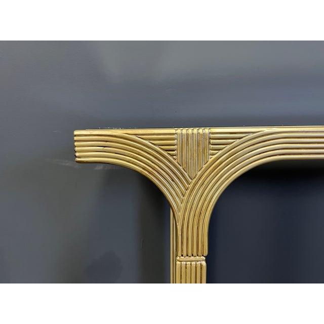 Mirrored and Gilt Wood Console from Deknudt, Belgium, 1970s For Sale - Image 4 of 10