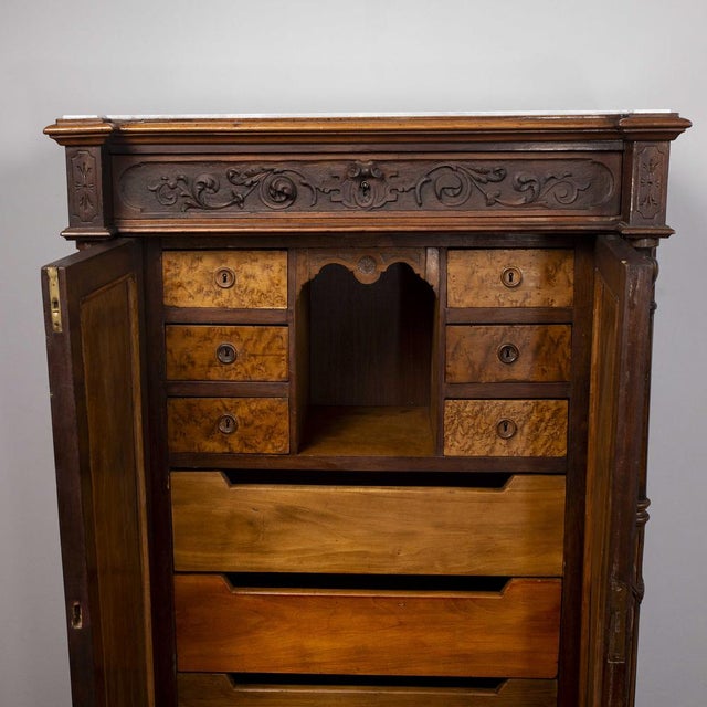 Carved Secretaire with Drawers For Sale - Image 5 of 18