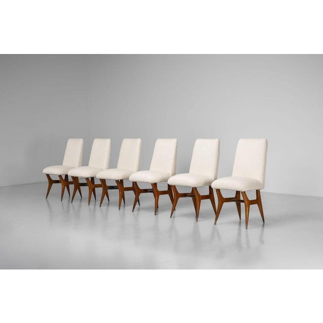 Vintage Dining Chairs by Melchiore Bega, Italy, 1950, Set of 6 For Sale - Image 9 of 18