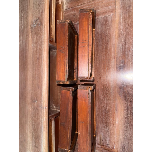 1990s Distressed Mahogany Wood Ladies Writing Desk - Excellent Condition For Sale - Image 11 of 12