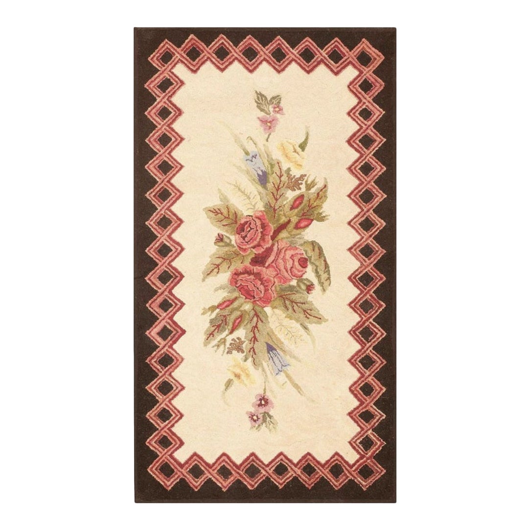 Antique American Hooked Rug 2'6