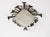 Mid-Century Modern 1950s Spanish Brutalist Flush Mount Ceiling Light – Silvered Wrought Iron & Heavy Embossed Glass For Sale - Image 3 of 14