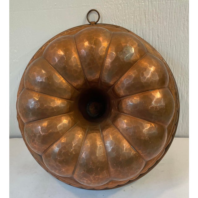 French Vintage French Copper Cake Mold For Sale - Image 3 of 6