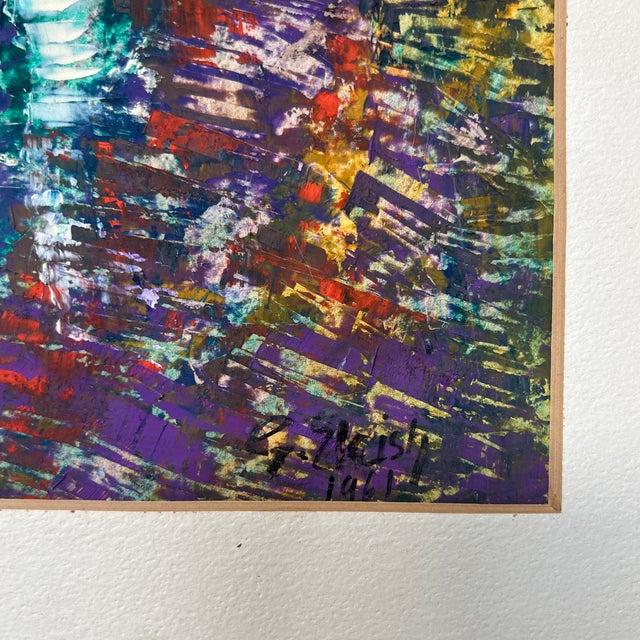 Abstract Expressionism 1960’s Abstract Expressionist Dancing Figures Painting For Sale - Image 3 of 7