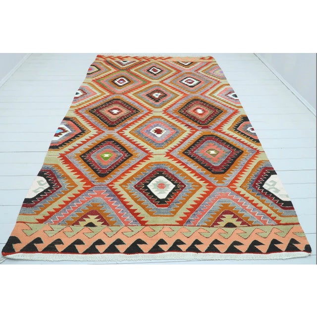 Vintage Turkish Barak Nomad's Kilim Rug For Sale - Image 12 of 12