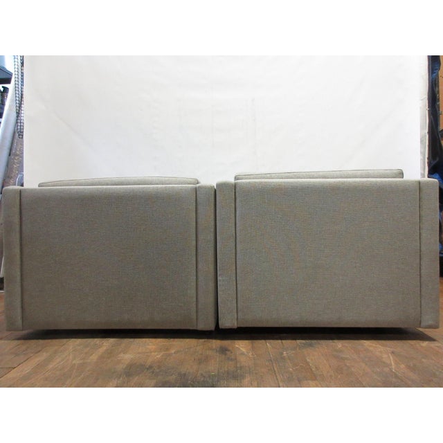 Knoll Charles Pfister Mid-Century Lounge Chairs in Grey - A Pair For Sale In New York - Image 6 of 8