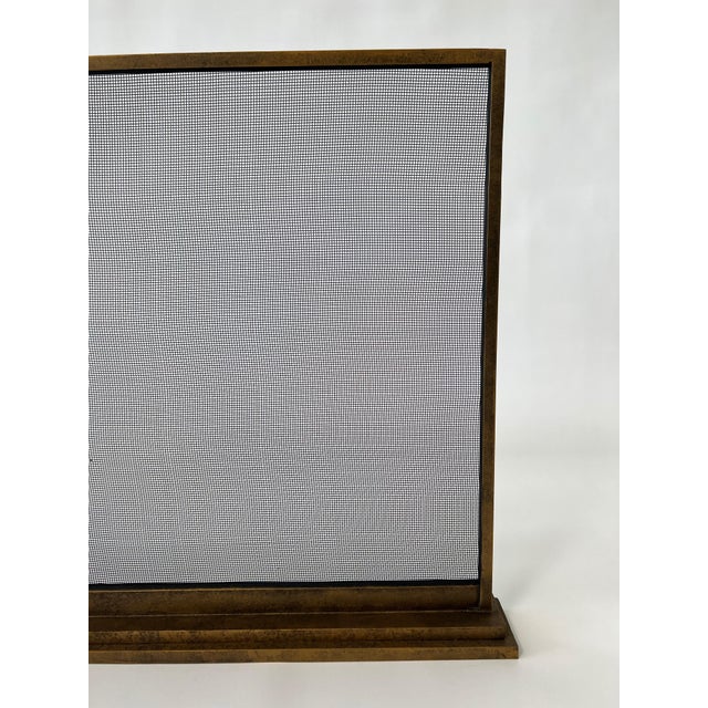 Aged Gold August Fireplace Screen Iron For Sale - Image 10 of 12