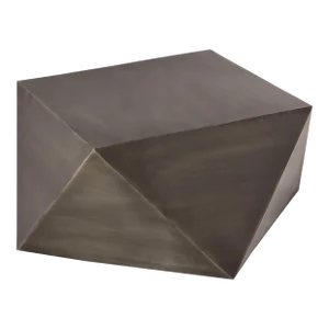 Pasargad Home Dimitri Zink Antique Finish Coffee Table, Grey