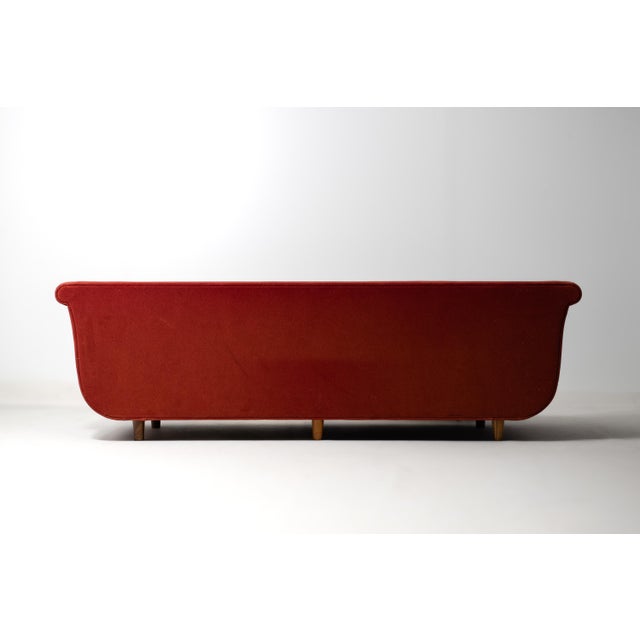 Primafila Sofa in Red Velvet by Molteni, 1990s For Sale - Image 10 of 11