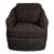 Mid-Century Modern Black Boucle Tub / Swivel / Lounge Chair, Faux Fur For Sale