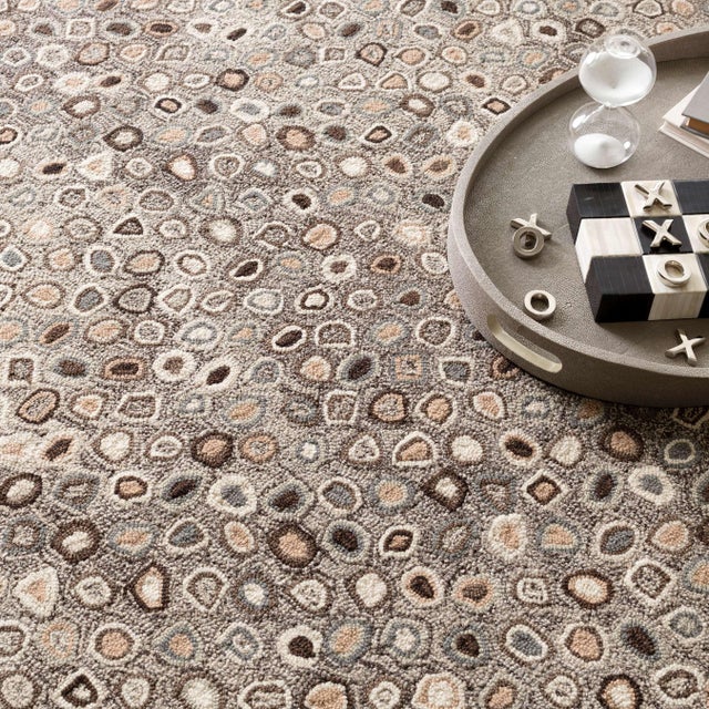 Dash & Albert Dash & Albert by Annie Selke Cat's Paw Grey Micro Hooked Wool Rug, 5' x 8' For Sale - Image 4 of 6