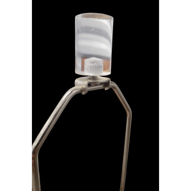 Bauer Vintage Bauer Pale Pink Lucite Stacked Mid Century Modern Table Lamp For Sale - Image 4 of 7