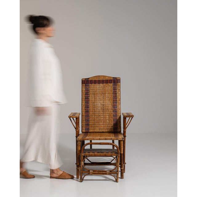 19th Century Tan Bamboo Lounge Chairs For Sale - Image 10 of 18