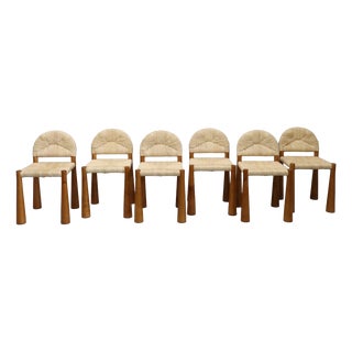 Toscanolla Chairs by Alessandro Becchi for Giovannetti, 1970, Set of 6 For Sale