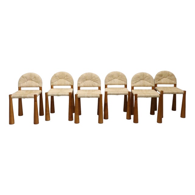 Toscanolla Chairs by Alessandro Becchi for Giovannetti, 1970, Set of 6 For Sale