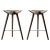 Set of Brown Oak and Stainless Steel Counter Stools by Lassen For Sale - Image 6 of 6