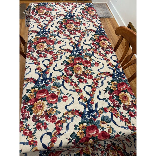 English Waverly Floral Fabric Ribbons and Roses 11+ Continuous Yards 56" Width For Sale - Image 3 of 7
