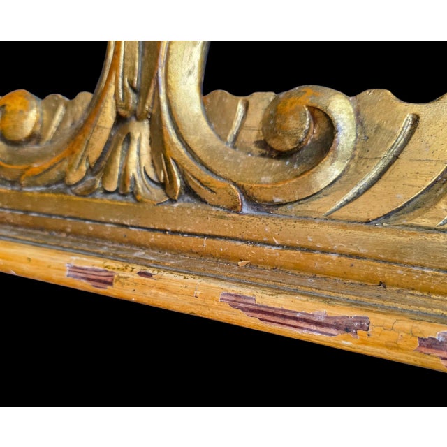 French Antique 18th/19th Century 64.5" Long French Giltwood Architectural Pediment for Door/Window For Sale - Image 3 of 8