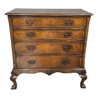 Queen Anne Walnut Chest of Drawers, 1920 For Sale