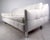Mid-Century Modern Vintage Three Seat Sofa in Tufted White Vinyl For Sale - Image 3 of 7