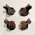 This set of four vintage American English , or Jump, saddles brings authentic equestrian character to any interior or...