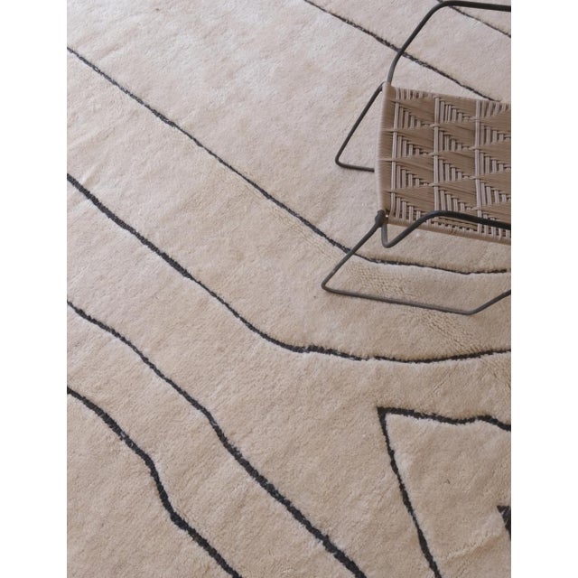 2020's Moroccan Beni M'Rirt Wool Rug - 13.5 X 10.9 Ft For Sale - Image 4 of 10