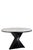 Black Conan Round Marble Top Black Dining Table Set for 6 with Black and White Chairs For Sale - Image 8 of 9