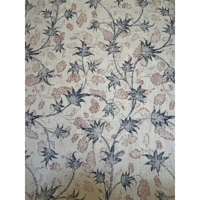 Traditional Kerry Joyce Flowering Vine Fabric 2 1/2 Yards 1010-03 / Blue Raspberry For Sale - Image 3 of 7