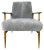 Mid-Century Gray Sheepskin Armchair For Sale