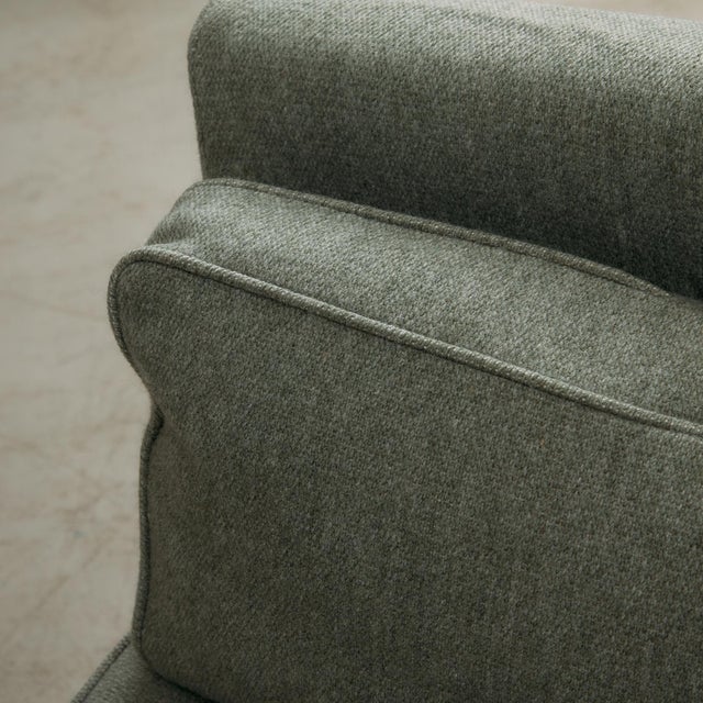 Mid-Century Cherry Wood Three-Seater Sofa For Sale - Image 13 of 17