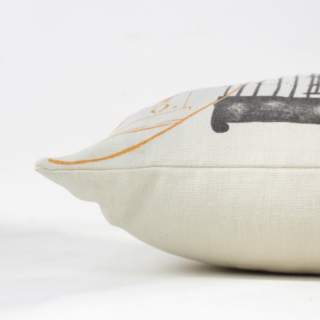 Vintage Bird and Butterfly Cage Pillow For Sale - Image 4 of 12