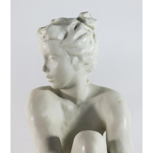 1940s Vintage 1940's Rosenthal Germany Seated Nude Female Figurine For Sale - Image 5 of 12