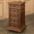 19th Century French Neoclassical Marble Top Nightstand was fashioned from solid oak, and features tailored architecture...