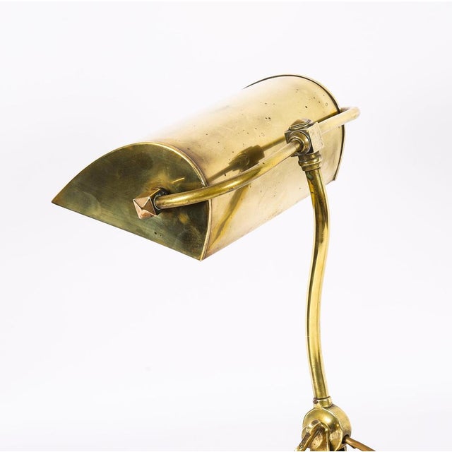 Vintage Art Deco Articulated Brass Desk Lamp, 1920s For Sale - Image 3 of 12