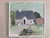 COTTAGE GARDEN GATHERING Size: 25.8 x 27 inches (including frame) Oil on board A charming mid-century modern landscape...