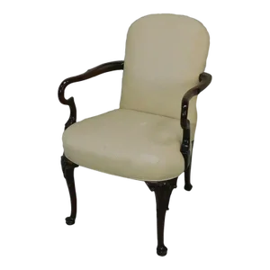 Late 20th Century Southwood Mahogany Chippendale Style Gooseneck Arm Chair