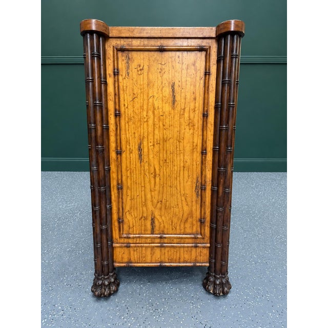 Late 20th Century Aesthetic Style Faux Bamboo Chest of Drawers For Sale In Baton Rouge - Image 6 of 12