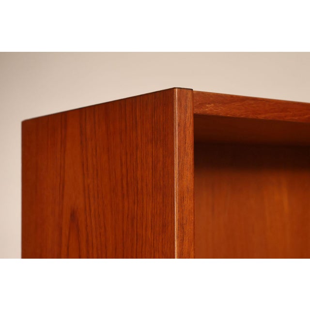 Brown Danish Modern Teak Bookcase Hutch For Sale - Image 8 of 18