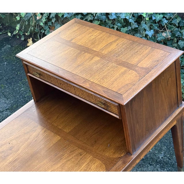 Brown Vintage Imperial Furniture Mid-Century Modern Step-End Table For Sale - Image 8 of 12