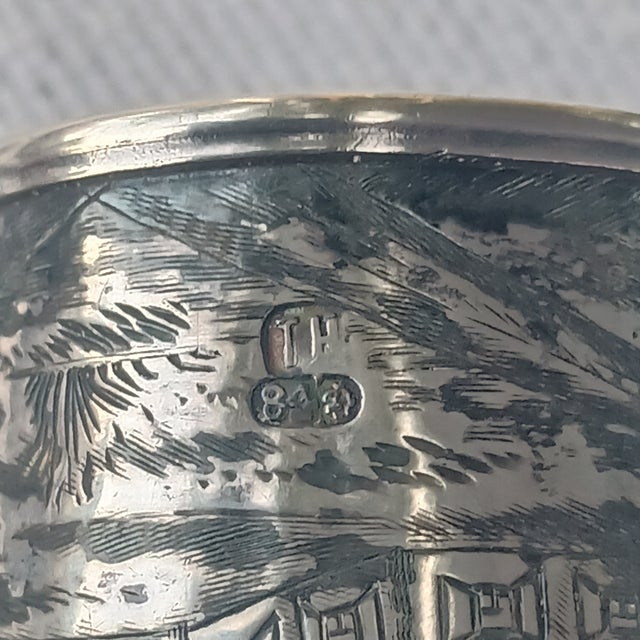 Victorian 19th C. Imperial 84 Silver & Niello Napkin Ring, Gustav Nykanen For Sale - Image 3 of 10