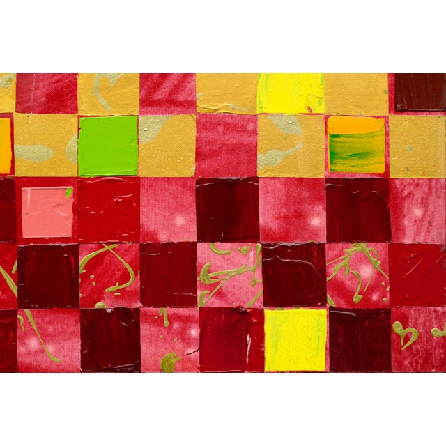 Abstract Vintage Original Painting “Colorful Squares #4” by Marc Foster Grant For Sale - Image 3 of 10