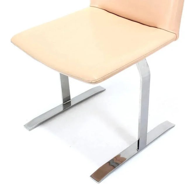 Early 20th Century Chrome Base Mid Century Dining Chairs - Set of 4 For Sale - Image 5 of 11