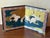 Vintage Japanese Two Panel Byobu Small Folding Screen Featuring a Flock of Cranes For Sale - Image 13 of 15