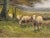 Antique Oil on Canvas Landscape Painting With Sheep by Millrose For Sale - Image 4 of 9