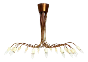 1950s Italian 16 Arm Sculptural Chandelier After Angelo Lelii Arredoluce
