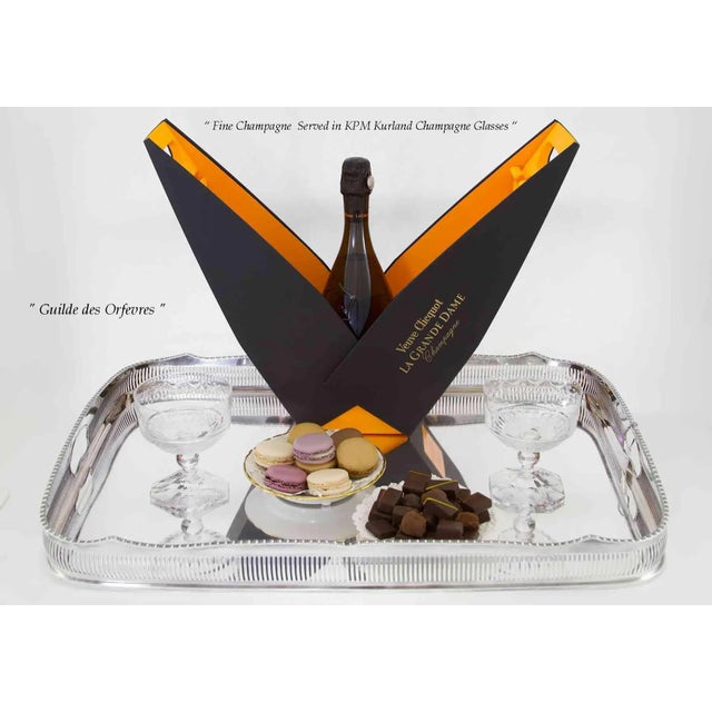New 1990s New Silver & Wood Collapsible Stand & Tray For Sale In New York - Image 6 of 10