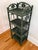 Dark Green Vintage Green Wicker Shelf With Four Tiers For Sale - Image 8 of 10