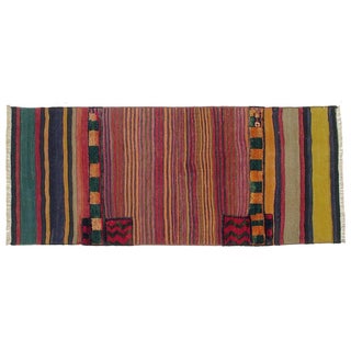 Vintage Persian Tacheh Rug - 3'2" X 7'3" For Sale