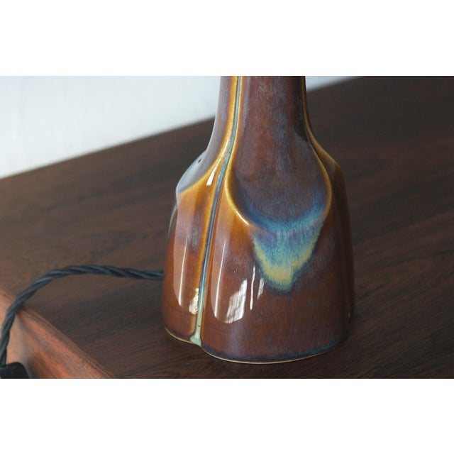 Danish Ceramic Table Lamp attributed to Einar Johansen for Søholm, 1960s For Sale - Image 4 of 7