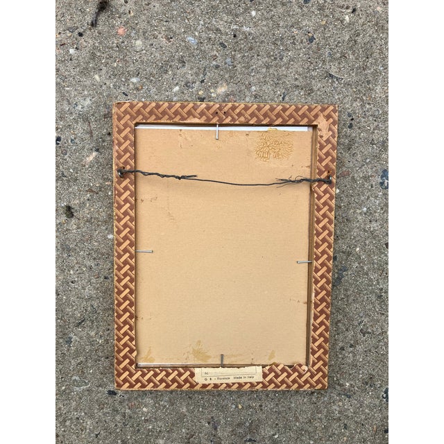 5 x 7 print on paper after original painting by contemporary artist Judy Henn Overall size with Italian gilt wood frame is...